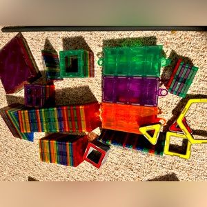 Magna tiles!!!! 170 various pieces!!! I have 2 complete sets at 170 pieces